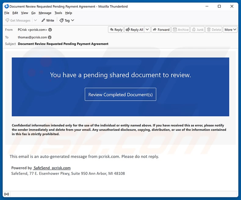 DocuSign - Completed Document Email Scam (2026-10-27)