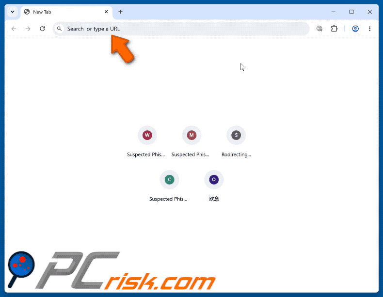Quick Search (find.flashysearches.com) browser hijacker redirecting to Bing (GIF)