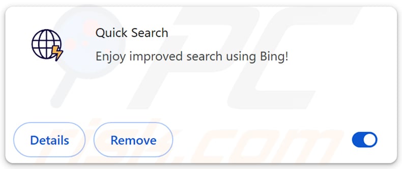 Quick Search (find.flashysearches.com) browser hijacker
