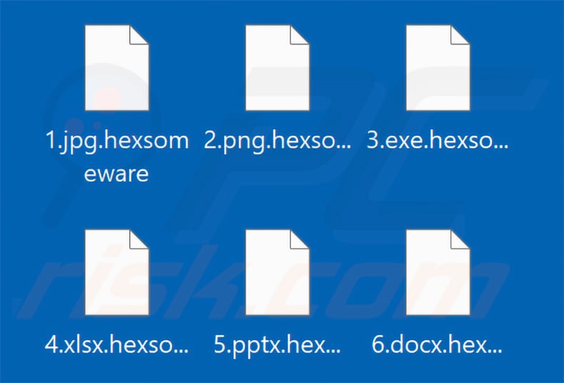 Files encrypted by Hexsomeware ransomware (.hexsomeware extension)