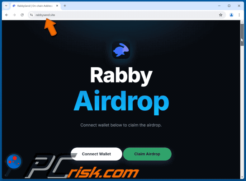 Appearance of Rabby Airdrop Scam (GIF)