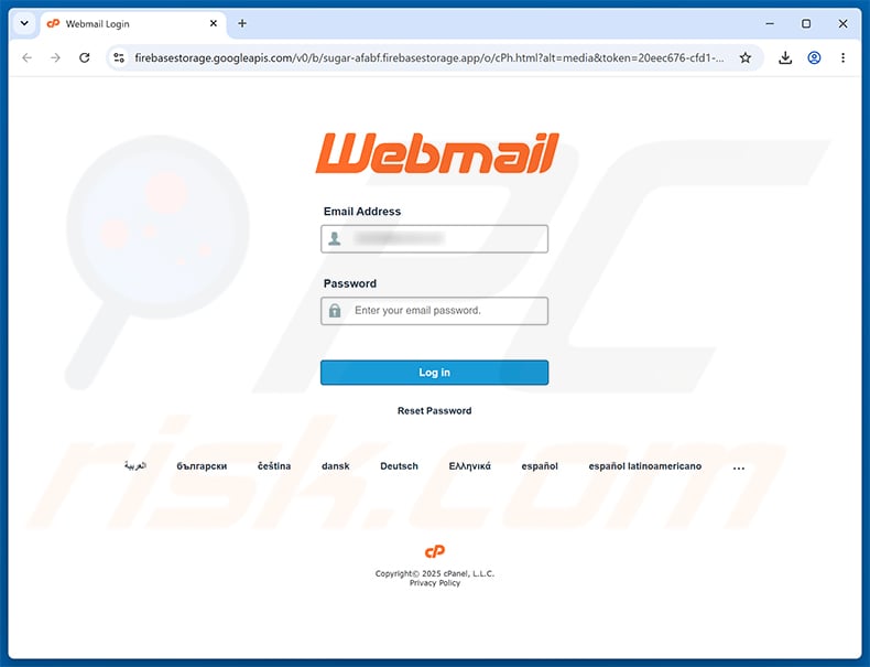 Phishing site promoted via Request To Close Your Email Scam (2026-10-09)
