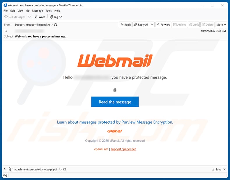 Roundcube Webmail - Encrypted Messages Waiting email scam (2026-10-14)