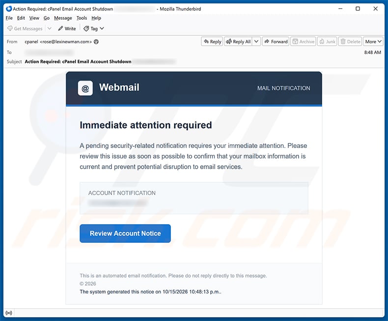 Security-Related Issue Email Scam email spam campaign