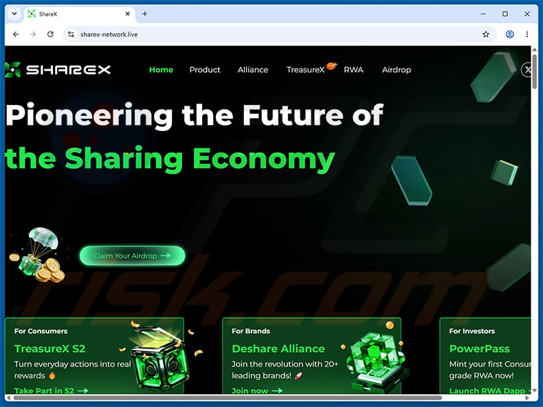 ShareX Airdrop Scam scam