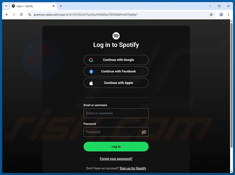 Phishing site promoted via Spotify - Invalid Payment Method Email Scam (2026-10-14)
