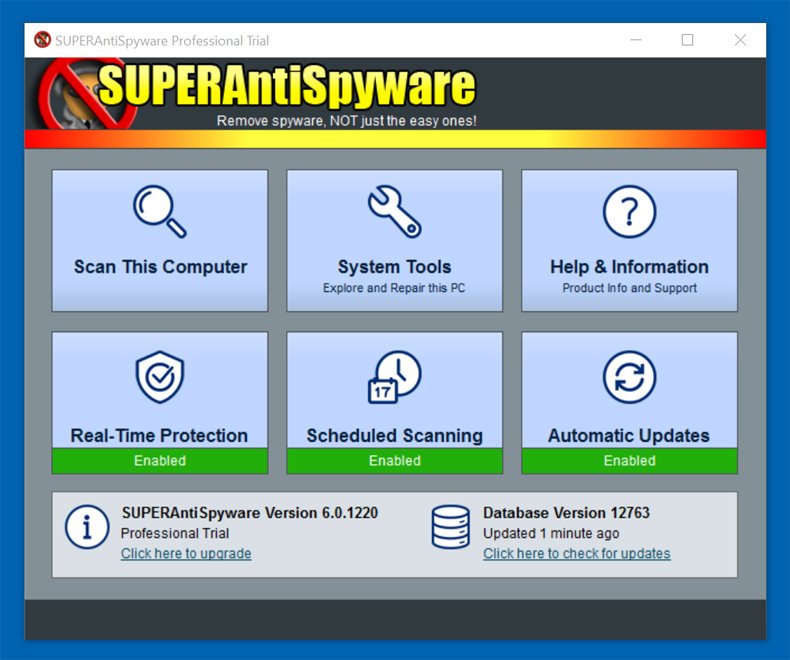 من المصدر superantispyware برامج قاتل التجسس معي الشرح