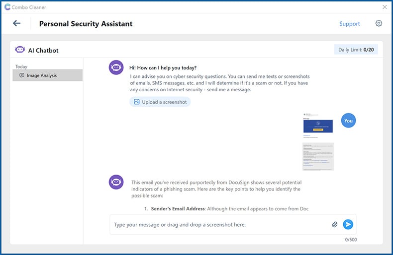 Combo Cleaner Windows - Personal Security Assistant