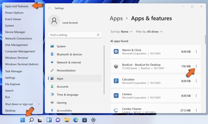 toegang tot Apps en functies in Windows 11