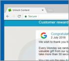 Google Customer Reward Program POP-UP Scam