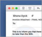 Invoice Attached - FINAL NOTICE Email Virus