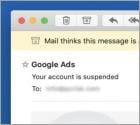 Google Ads - Your Account Is Suspended Email Scam