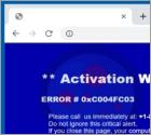 Activation Error 0xC004FC03 POP-UP Scam