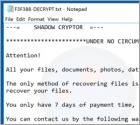 Shadow Cryptor Ransomware
