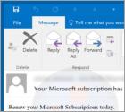 Your Microsoft Subscription Has Been Expired Email Scam