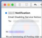 Email Disabling Service Email Scam