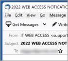 Web Access For The 2022 Version Email Scam