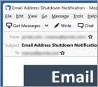 Email Shutdown In Progress Email Scam