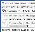 CREDIT FROM FEDERAL RESERVE BANK Email Scam
