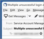 Multiple Unsuccessful Login Attempts Email Scam