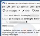 Messages Are Pending Due To Storage Error Email Scam