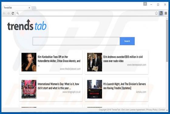 TrendsTab Browser Hijacker