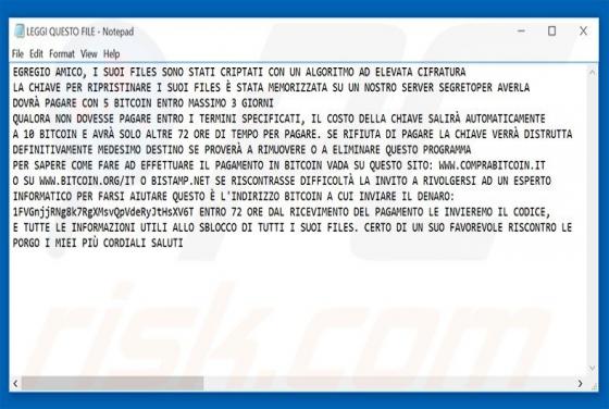 Bloccato Ransomware