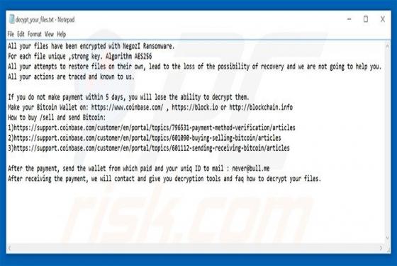 NegozI Ransomware