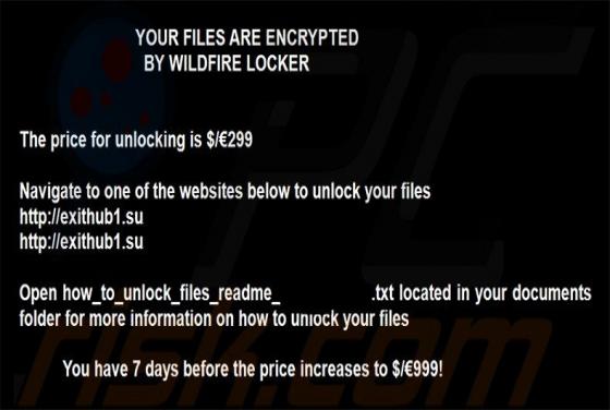 WildFire Locker Ransomware [Updated]