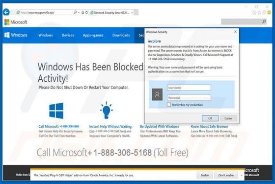 BLOCK Due To Suspicious Activities Scam