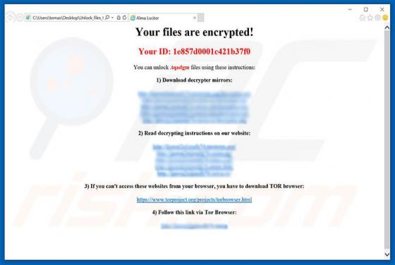 Alma Locker Ransomware