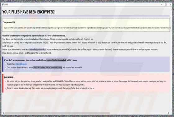 Restore@protonmail.ch Ransomware