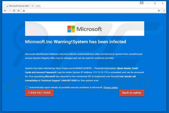Microsoft.Inc Warning! Scam