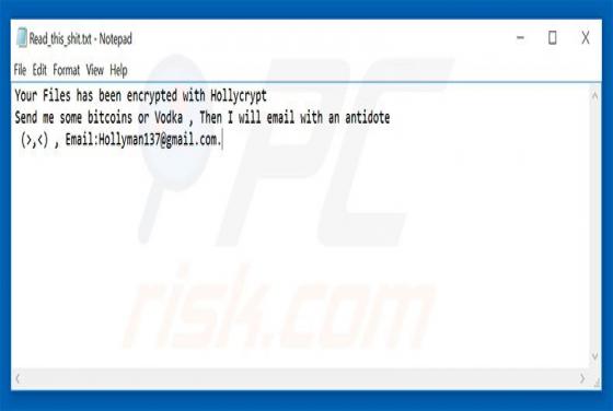 Hollycrypt Ransomware