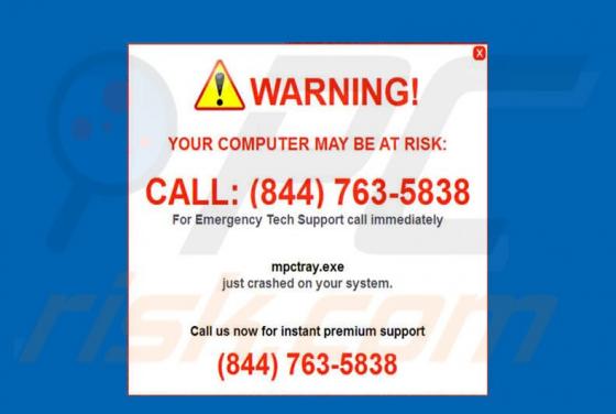 Your Computer May Be At Risk Scam