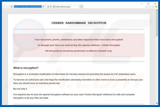 CerberTear Ransomware