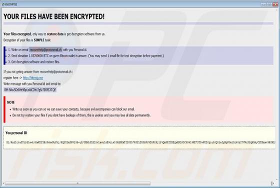 Recoverhelp@protonmail.ch Ransomware
