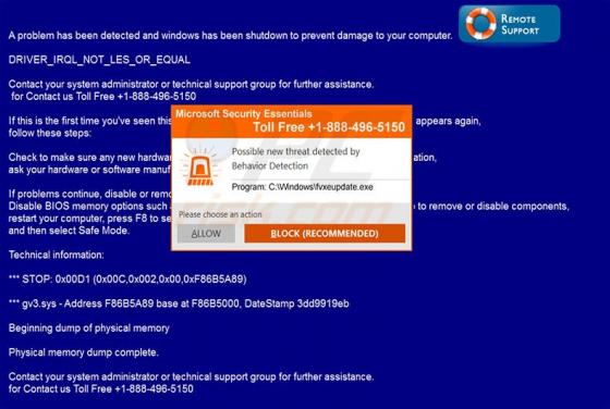 Microsoft Security Essentials Toll Free Scam