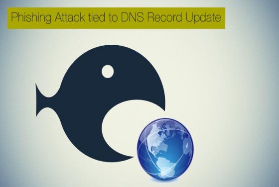 Phishing Attack tied to DNS Record Update
