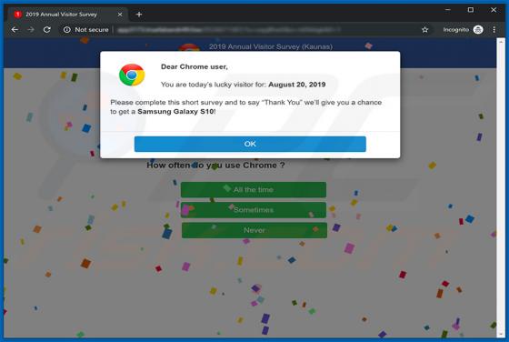 You Are Today's Lucky Visitor POP-UP Virus