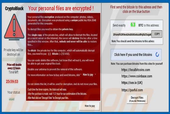 CryptoBlock Ransomware