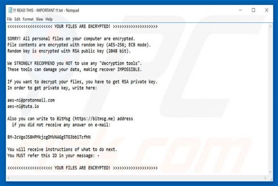 Aes256 Ransomware