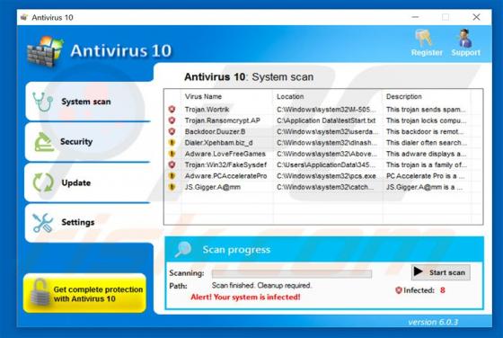 Antivirus 10 Fake Antivirus