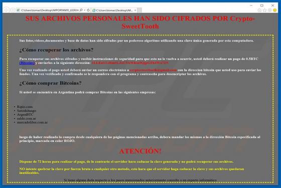 Crypto-SweetTooth Ransomware