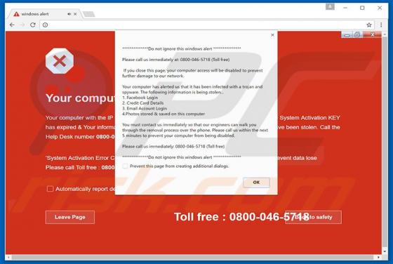 Do Not Ignore This Windows Alert Scam