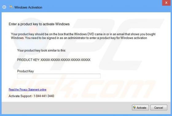 Windows Activation Scam