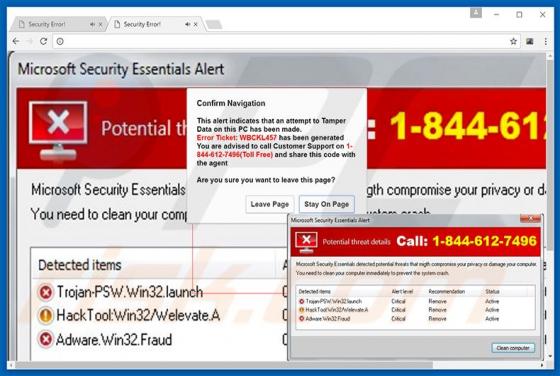 Attempt To Tamper Data On This PC Scam
