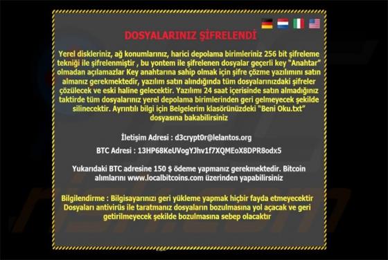 Turkish FileEncryptor Ransomware