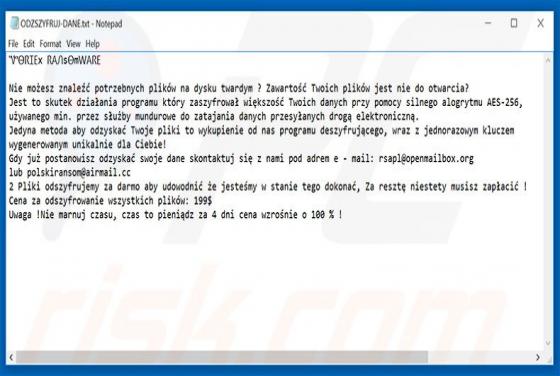 Vortex Ransomware