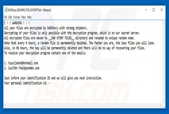 SADStory Ransomware